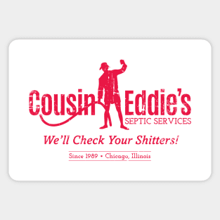 Cousin Eddie's Septic Services (red print) Sticker